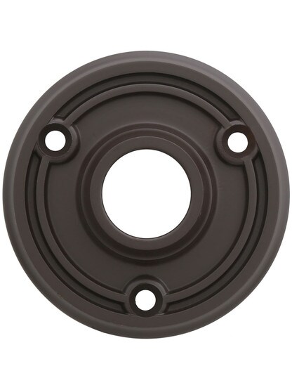 Solid-Brass Doorknob Rosette - 2 1/4 inch Diameter in Oil Rubbed Bronze.